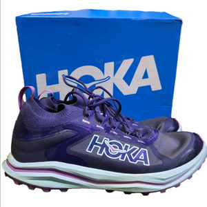 HOKA Zinal 2 Trail Running Shoes Navy/Purple W9.5 Like New!